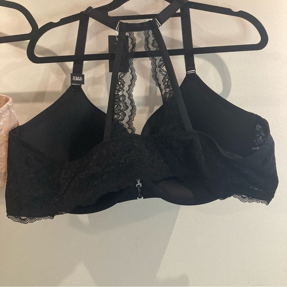 TORRID SZ 48D Set of 2 Push Up Plunge Front Closure Lace Razor Back  Bras NEW - Picture 5 of 13